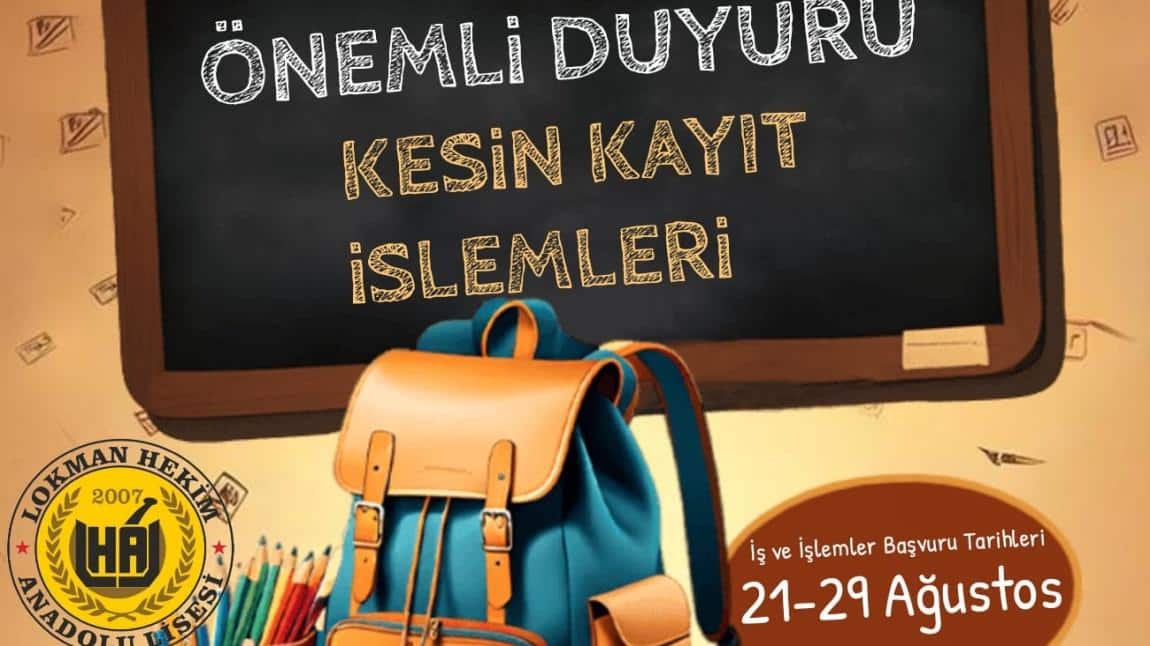 Kesin Kayıt İşlemleri 